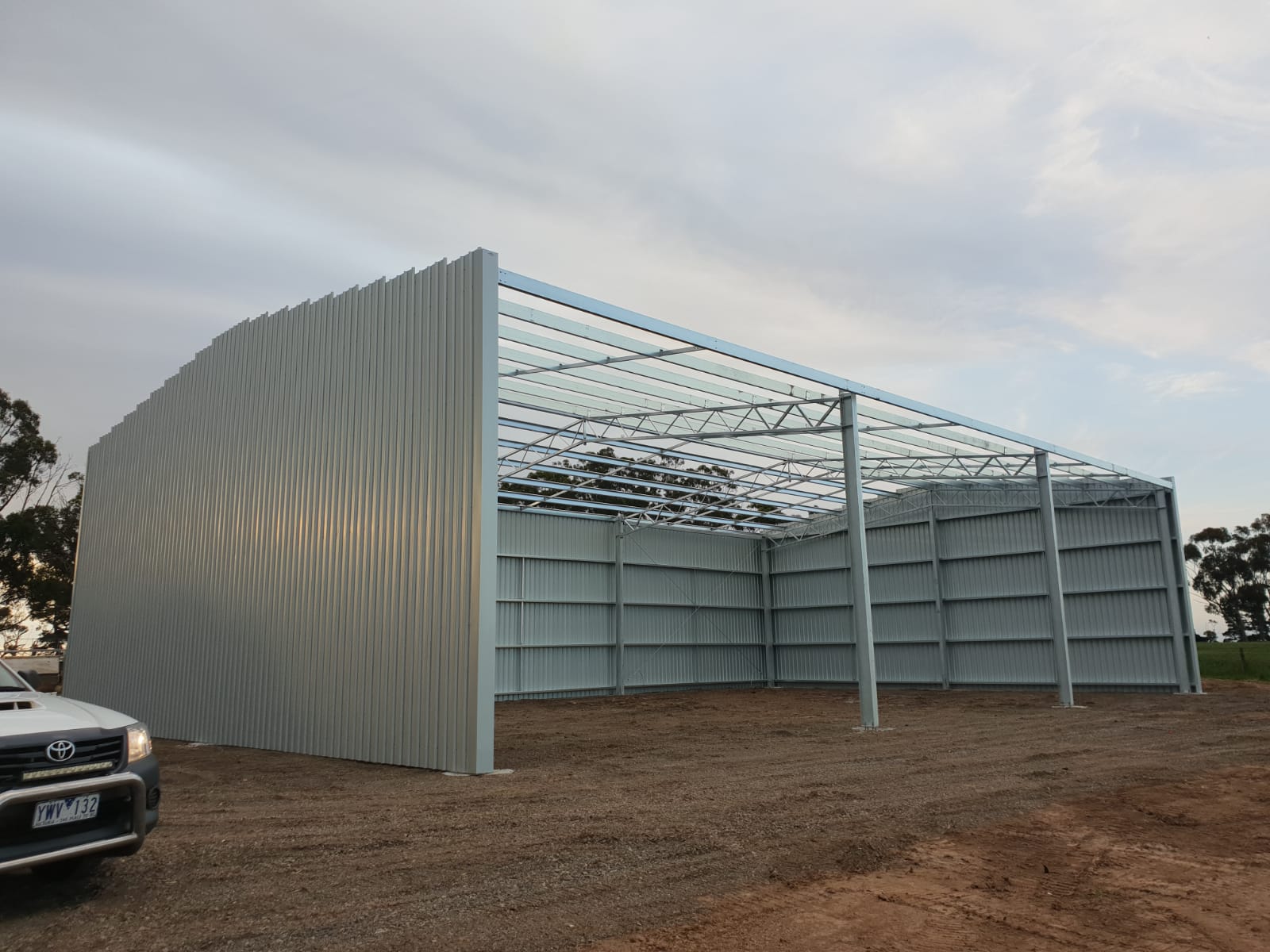 Helen and Ian Mathews hay shed