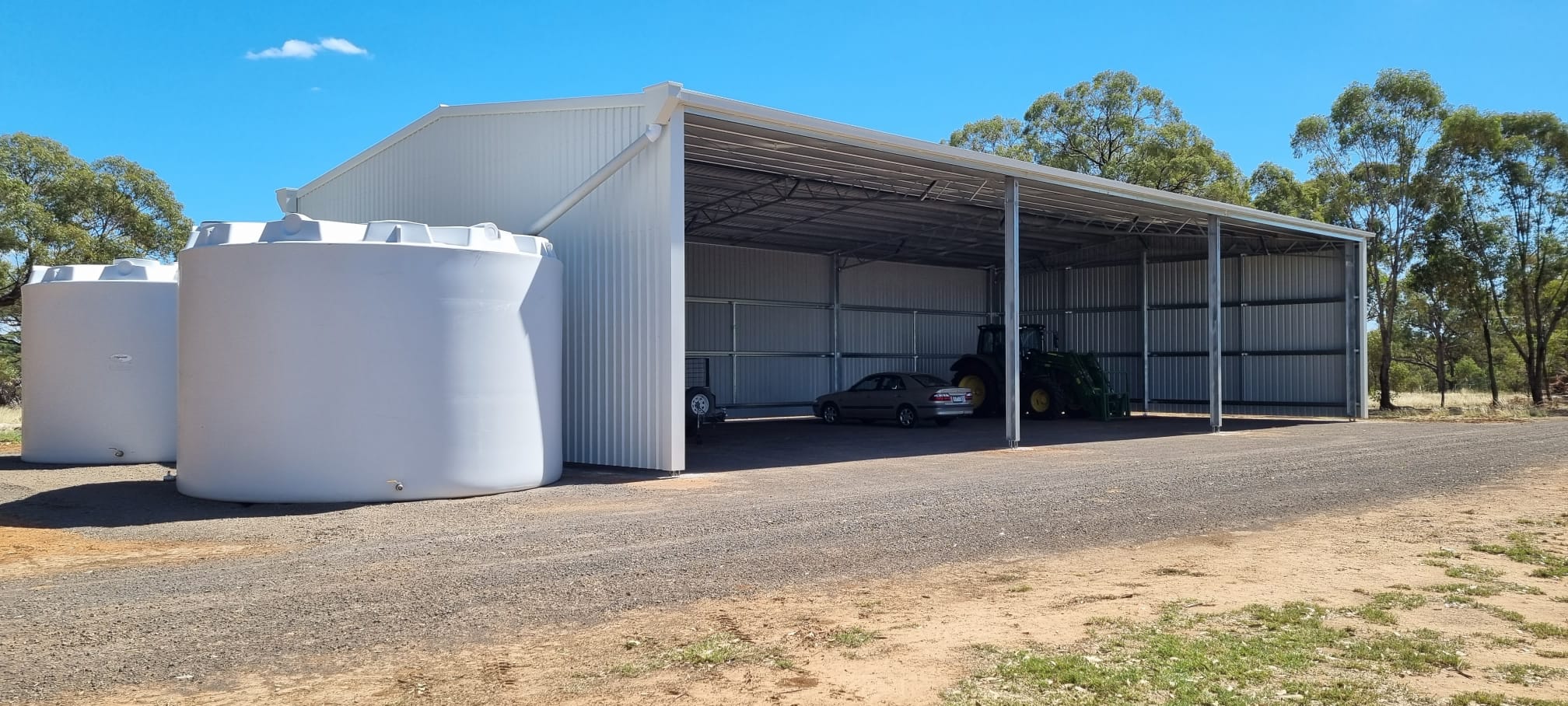 Paul Zahra hay shed