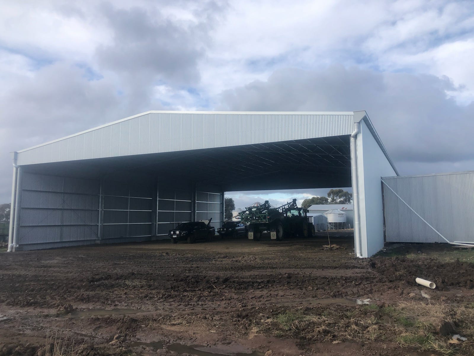 Roderick and Jodie Seers machinery shed