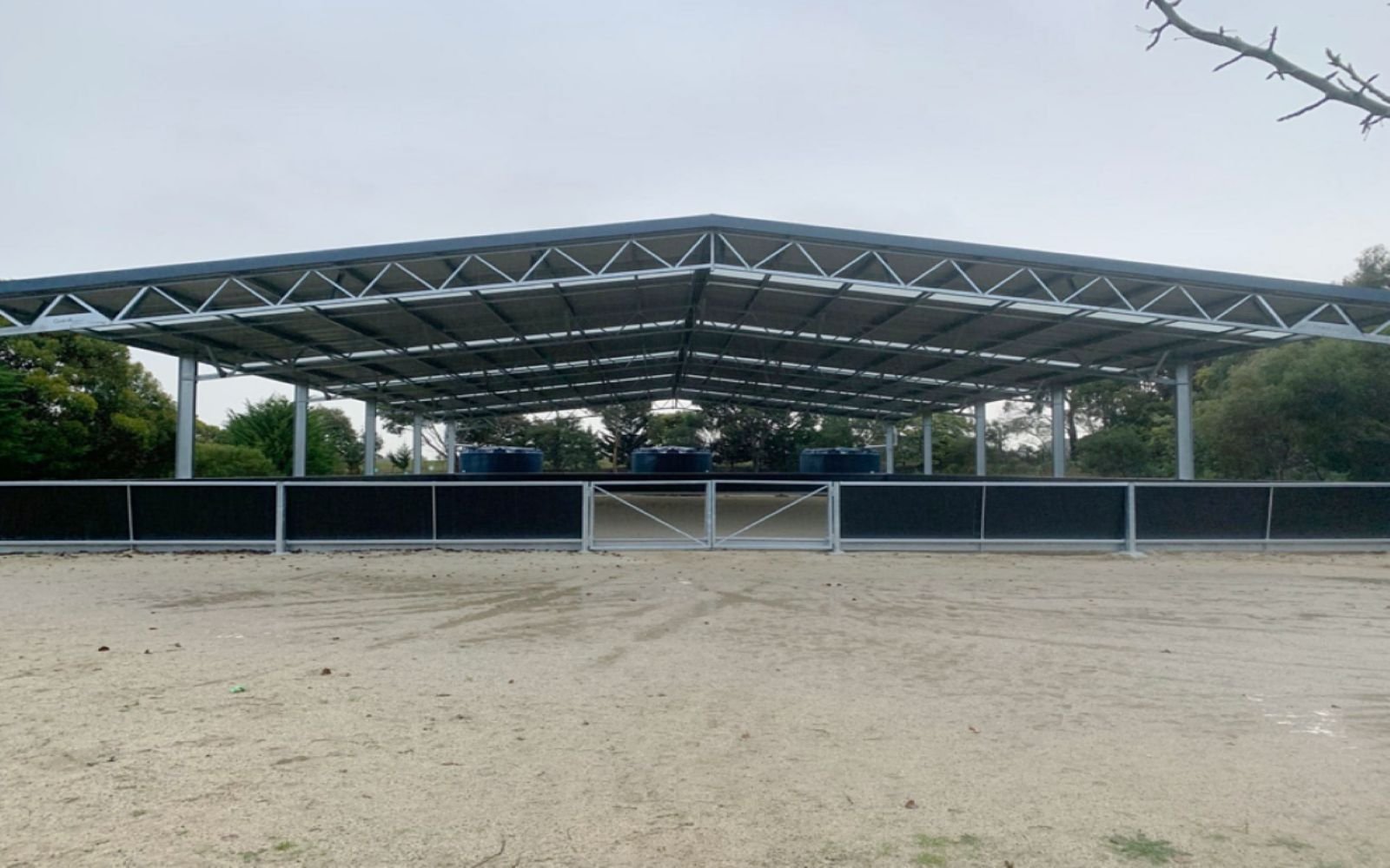 Indoor dressage arena