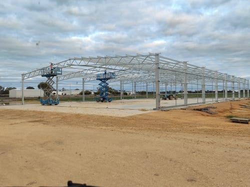 South Pacific Seeds industrial storage shed