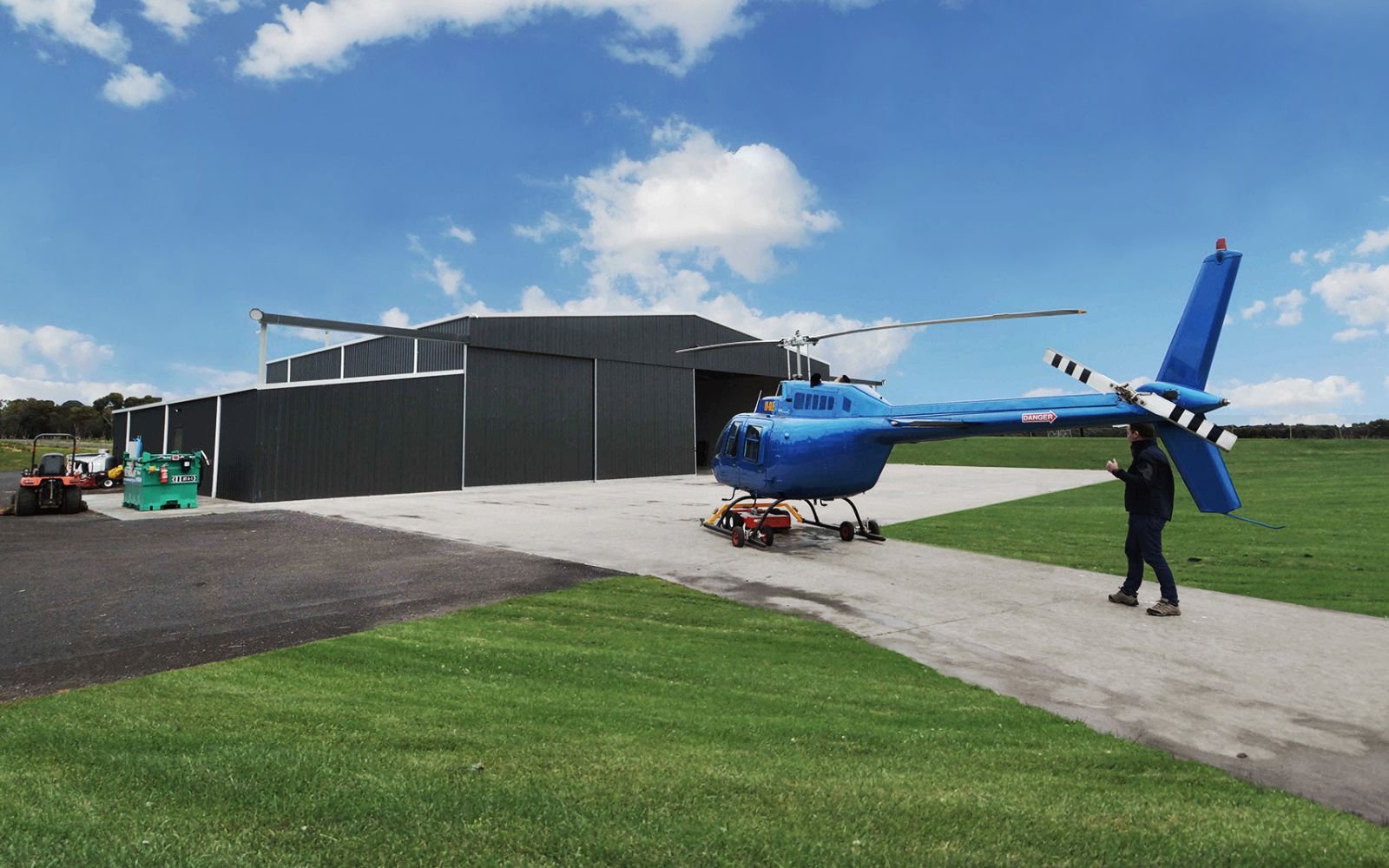 Torquay helicopter hangar