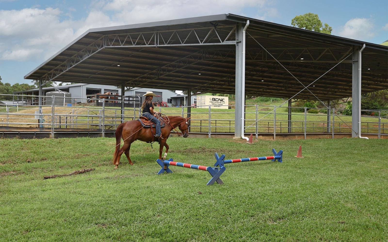 Ozwest Saddlery Indoor riding arena