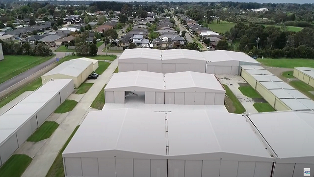 Tyabb aerodrome aircraft hangars