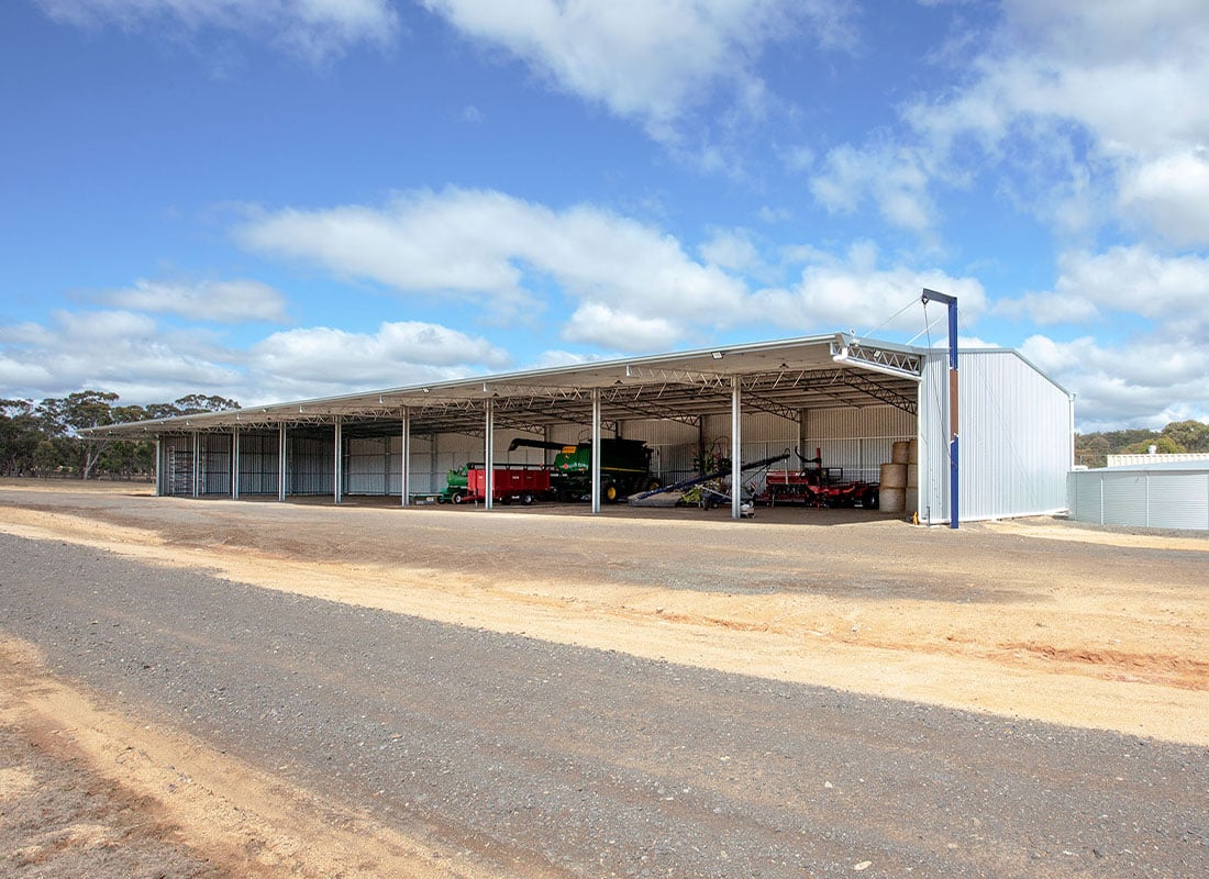 Redesdale farm machinery shed