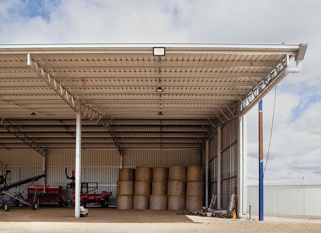Redesdale farm machinery storage shed