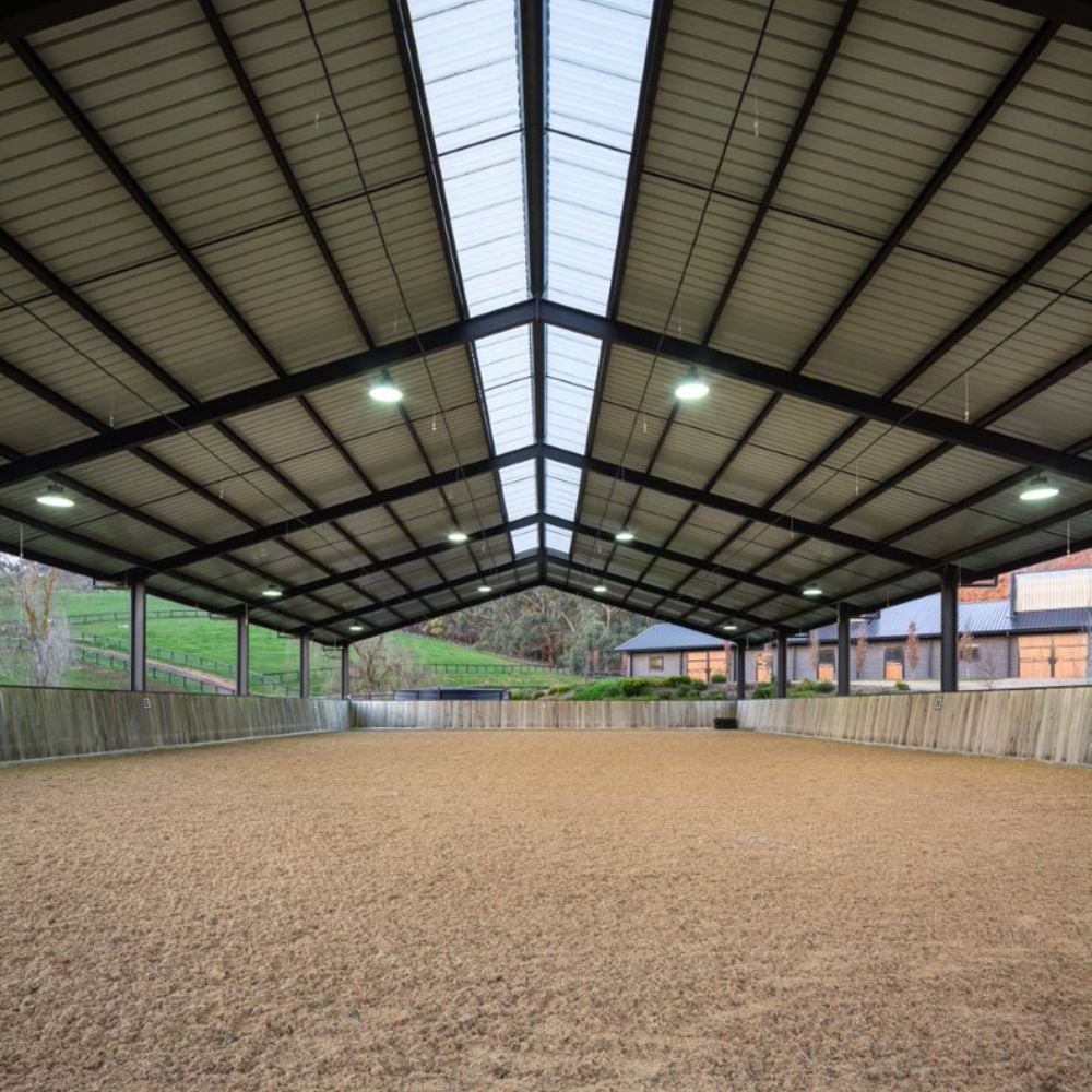 Springside Warmbloods indoor horse arena 