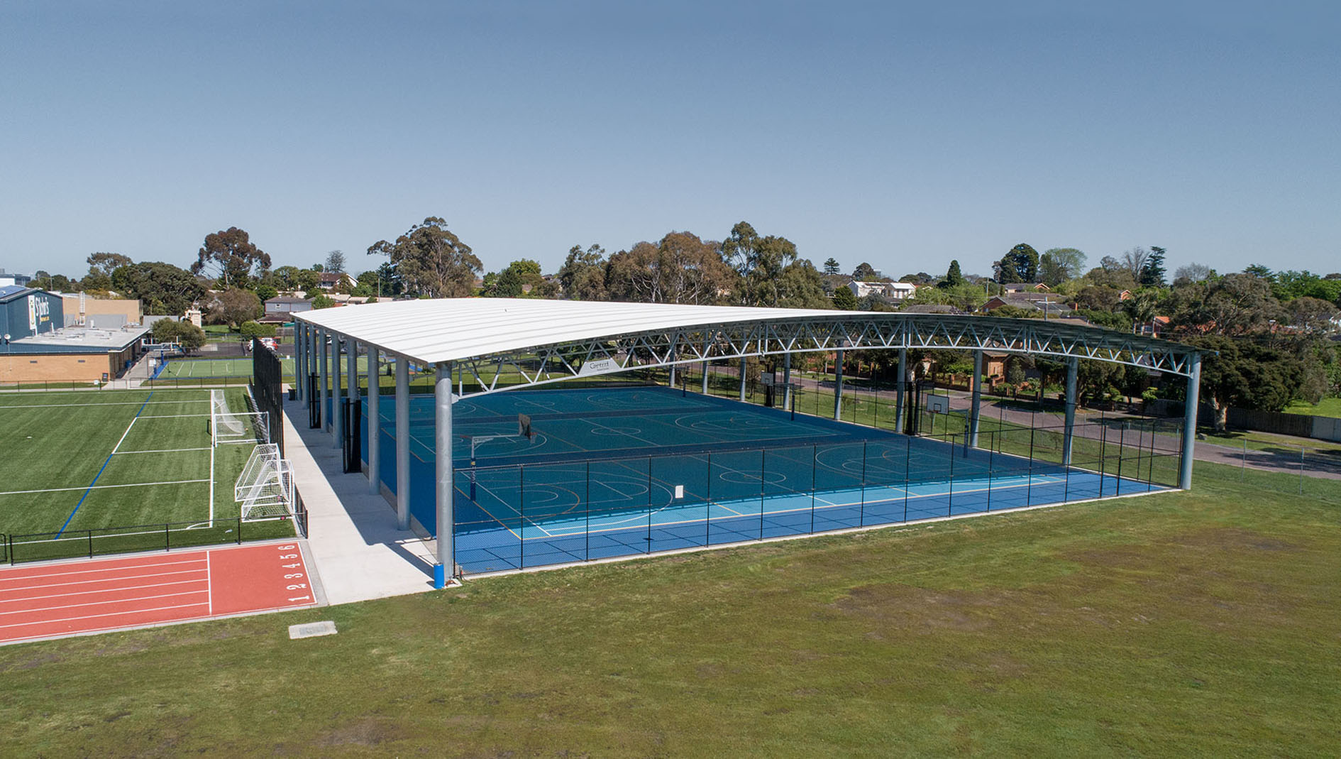 St Johns Regional College recreational ball court cover