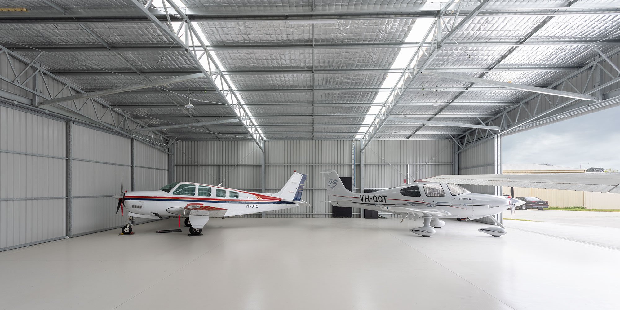 Tyabb Aerodrome airplane hangar 