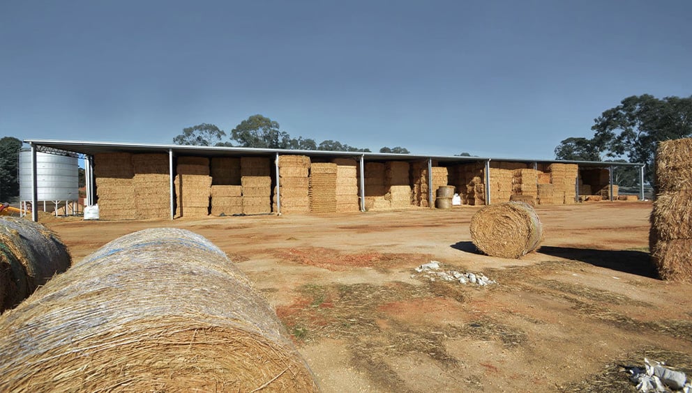 Oxley feed mill hay shed