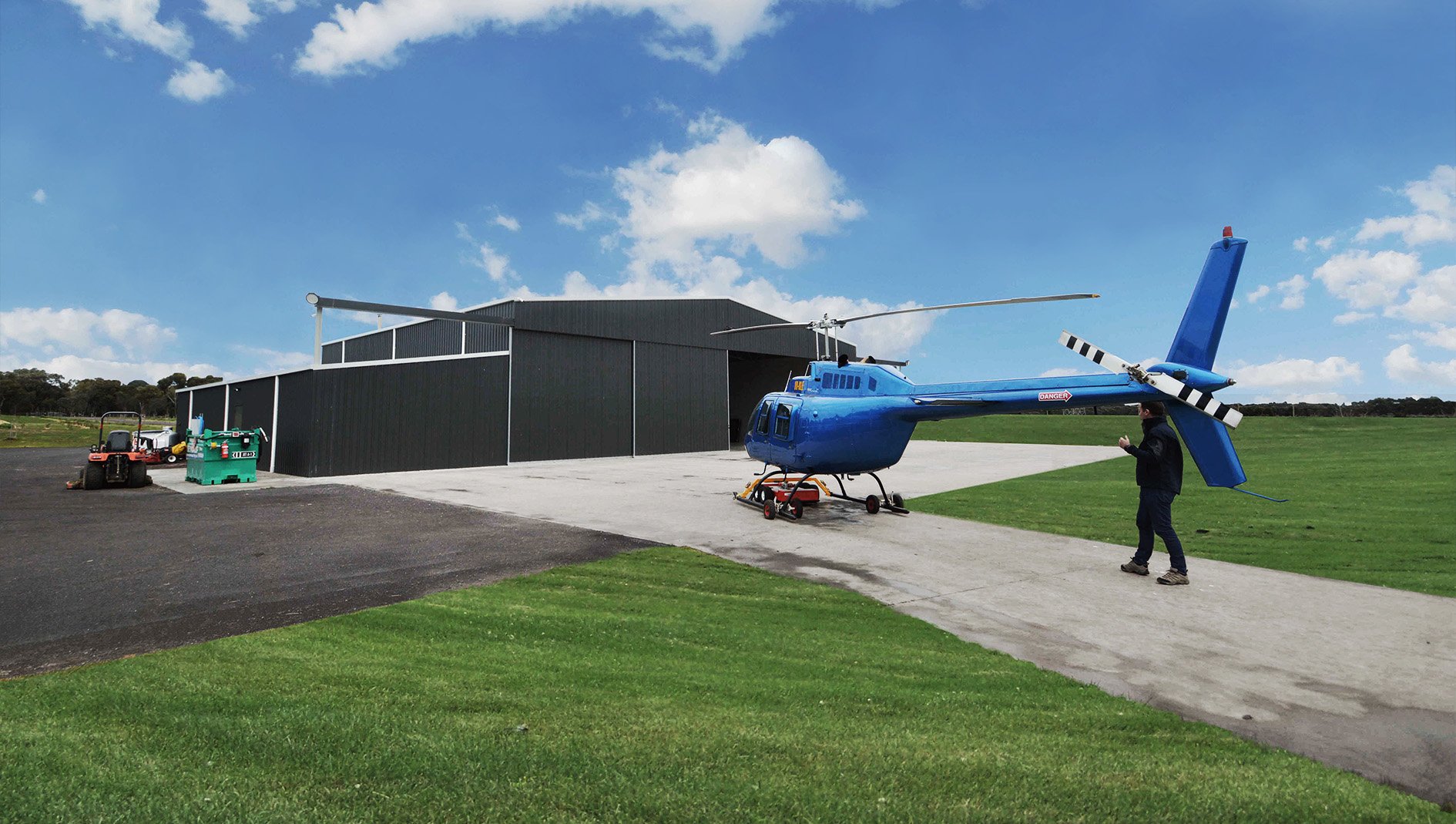 Torquay helicopter hangar 