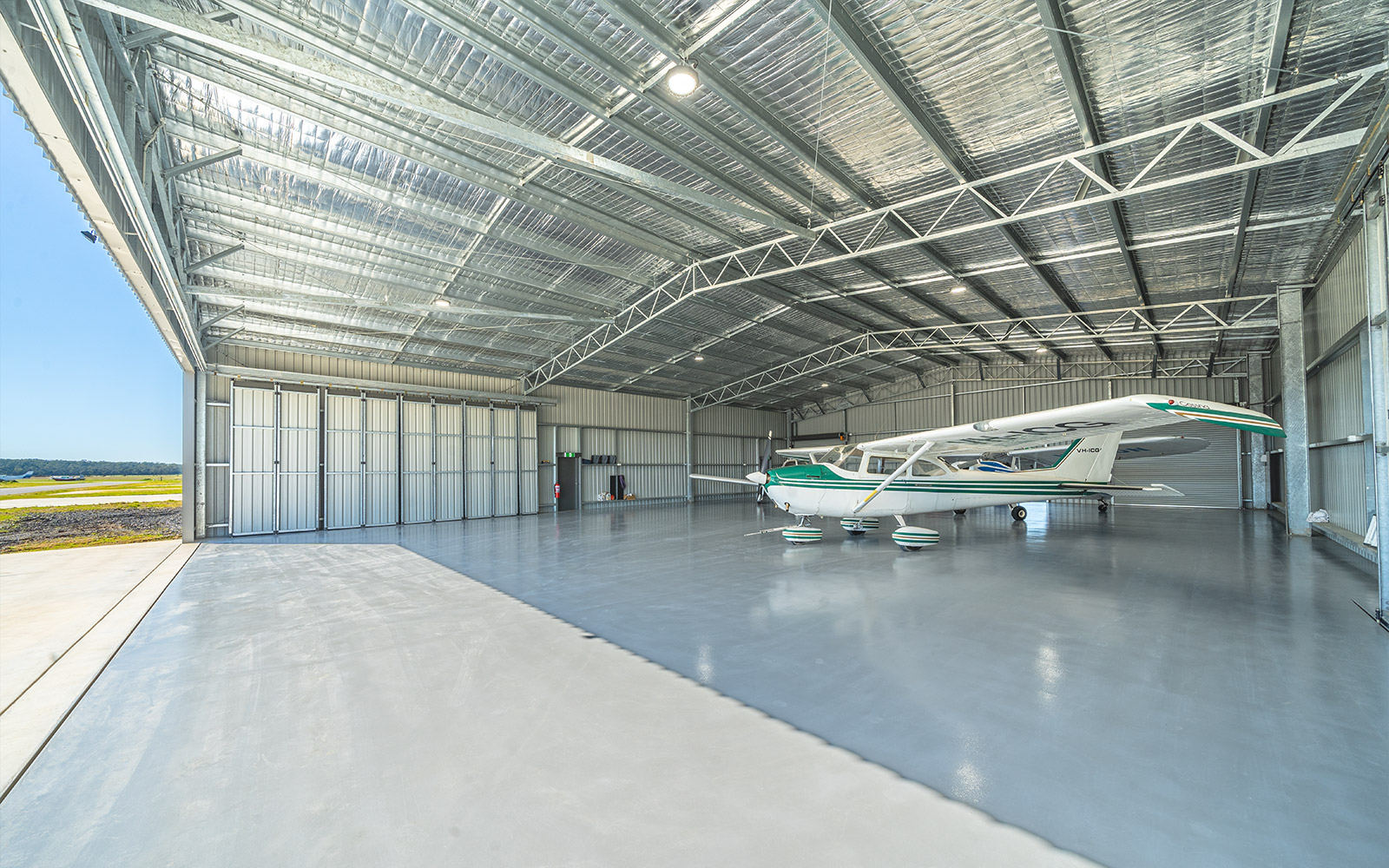 Leongatha Airfield aircraft hangar