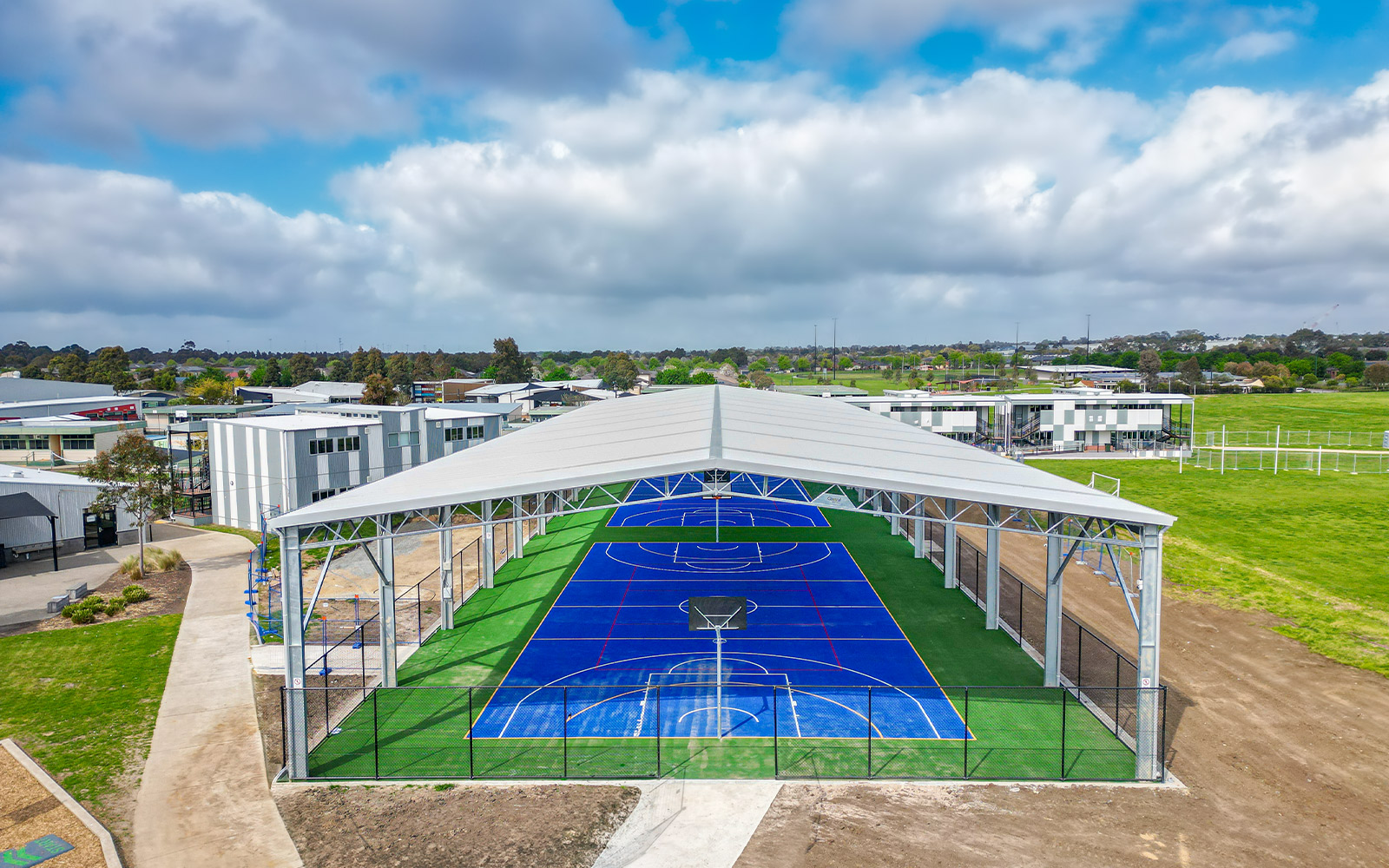 Cranbourne East Secondary School recreational ball court cover
