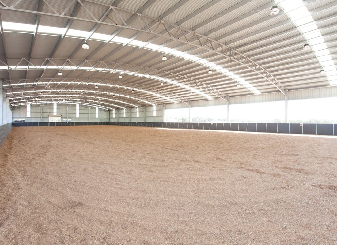 Lockwood indoor arena with stables