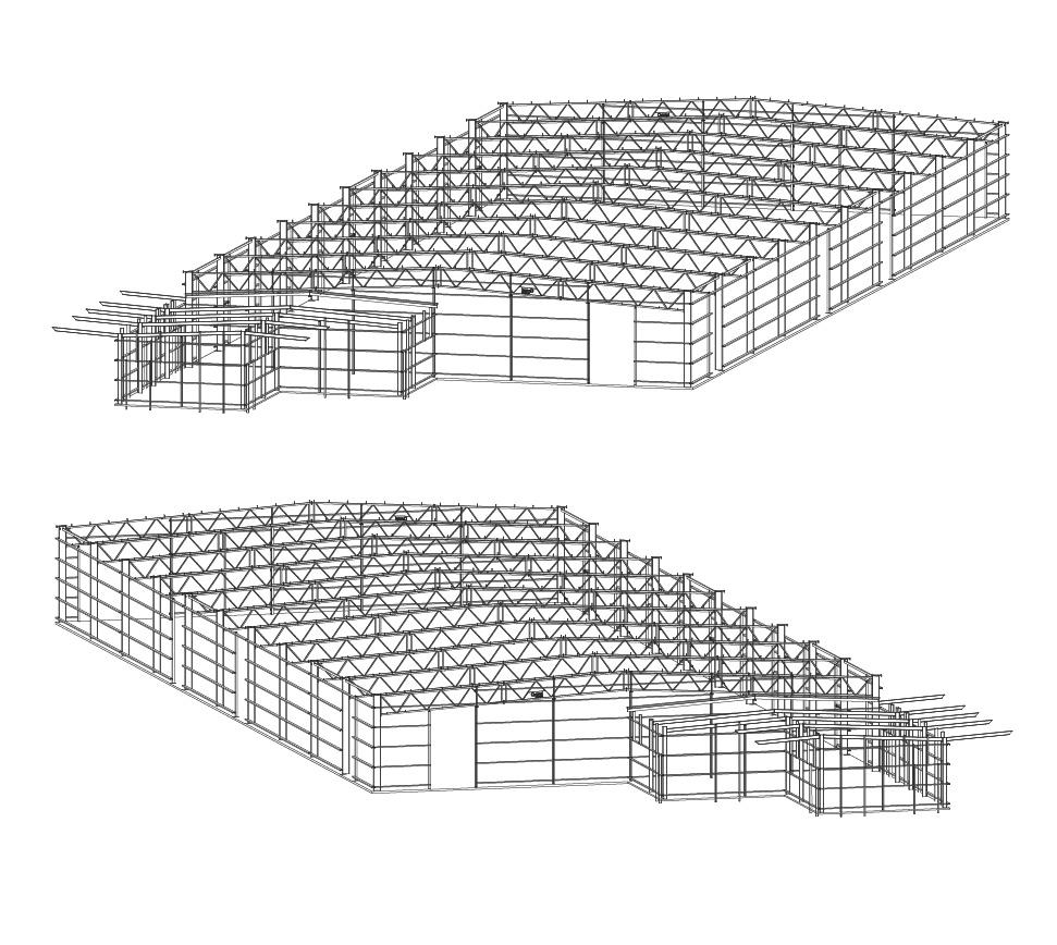Recycling industrial shed drawings