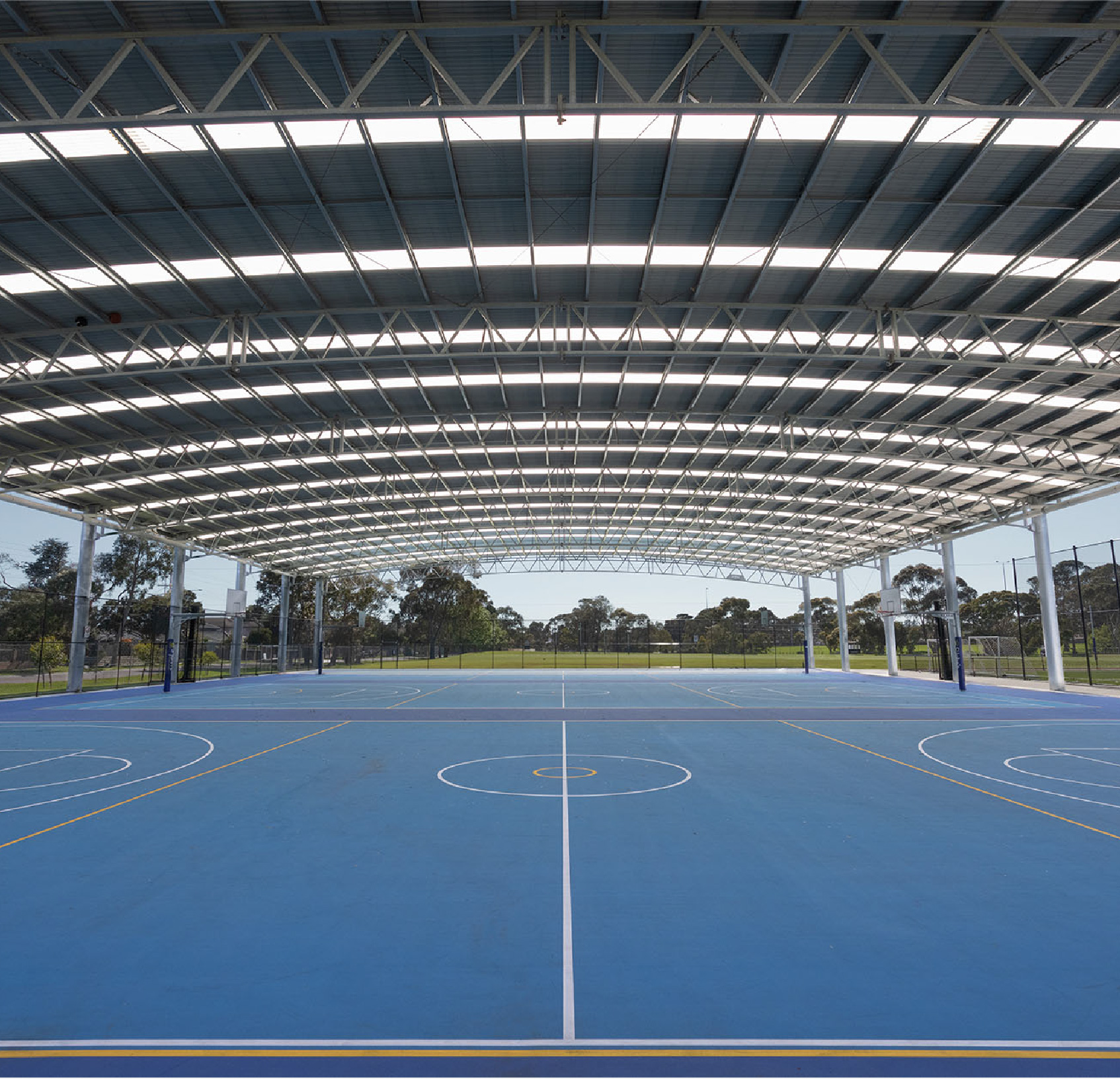 St Johns ball court cover St Johns ball court cover